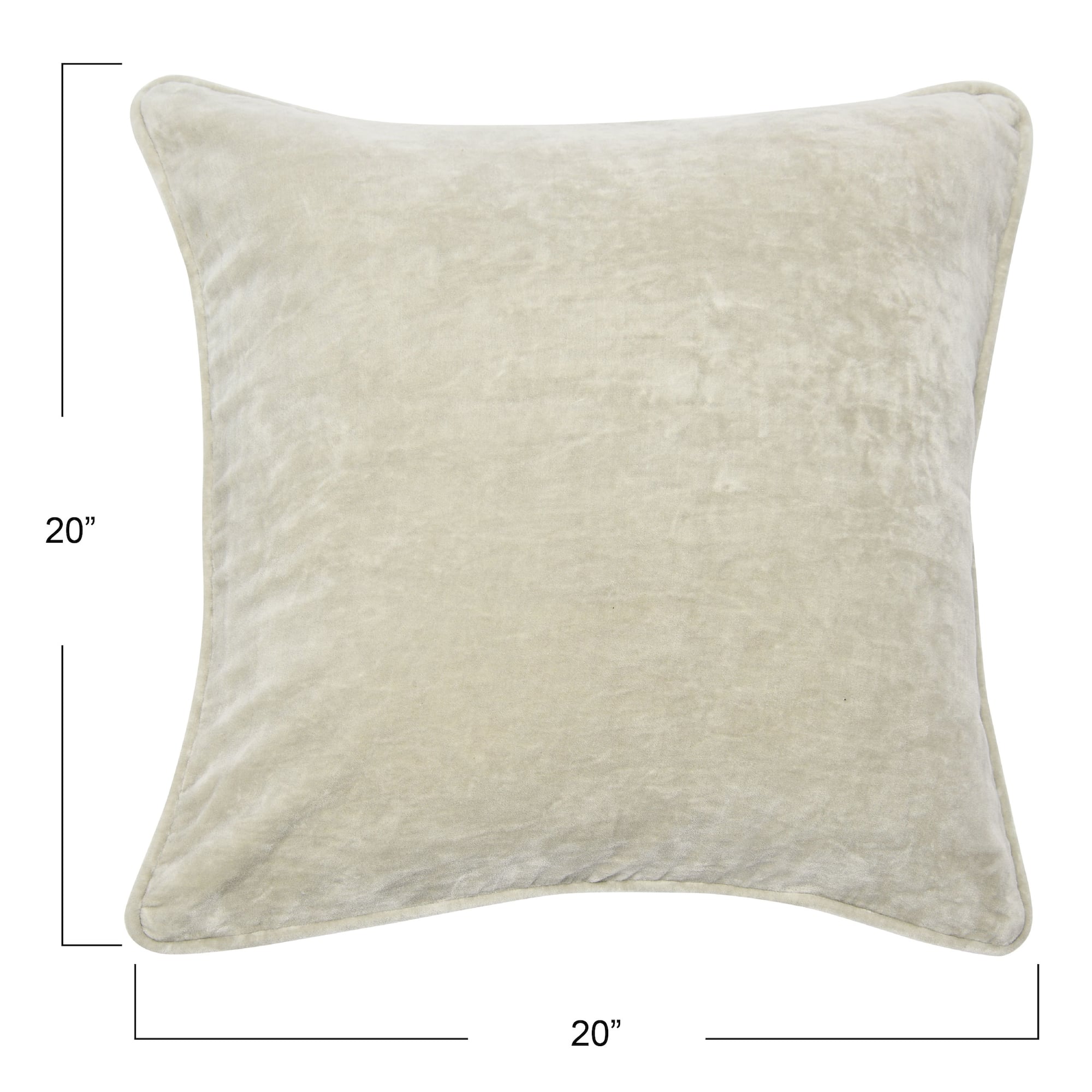 Hello Honey® 20" Square Velvet Pillow Cover with Piping